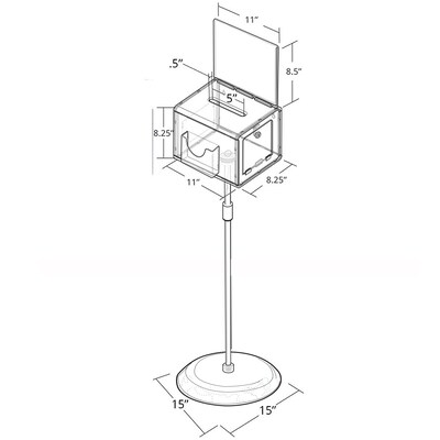 Azar Displays Suggestion Box with Pocket, XL