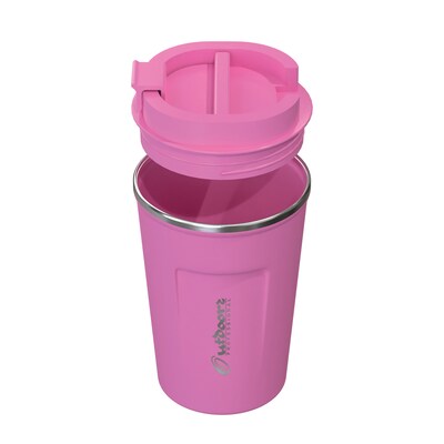 Outdoors Professional Stainless Steel Double-Walled Vacuum Insulated Coffee Cup, 12.8 oz., Pink (OUTD9430)