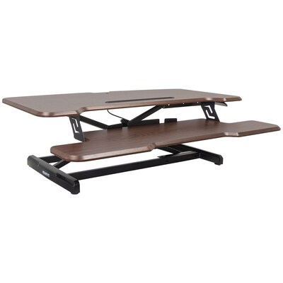 Mount-It! 38W Manual Adjustable Standing Desk Converter, Dark Walnut Woodgrain (MI-15006)