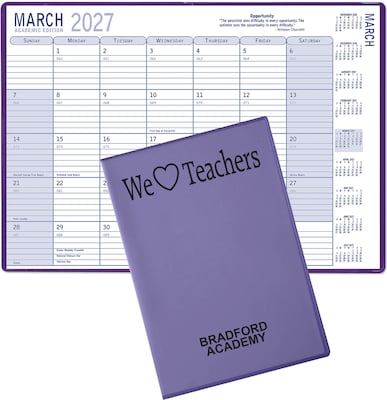 Custom Laureate Translucent Academic Desk Planner
