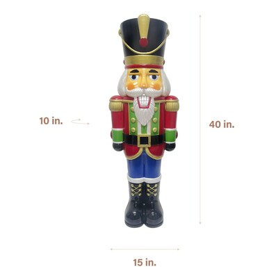 Fraser Hill Farm 40” Nutcracker Soldier Christmas Blow Mold (FFBM-1NUT-MLT)
