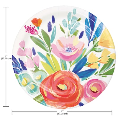 Say Hooray! Fragrant Florals Spring Disposable Tableware Set, 49/Pack (DTC9629E2A)
