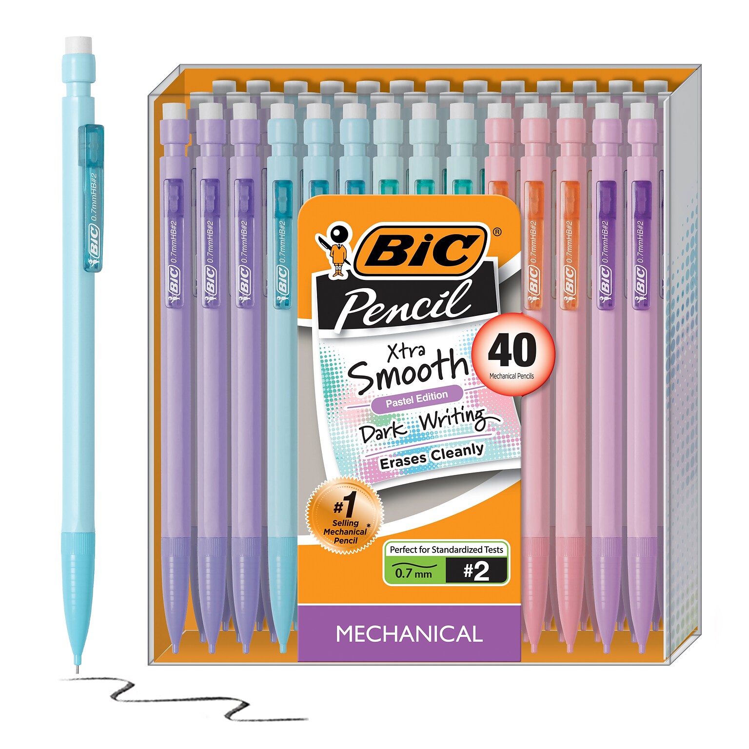 BIC Xtra Smooth Mechanical Pencil, 0.7mm, #2 Medium Lead (MP40TX-BLK)