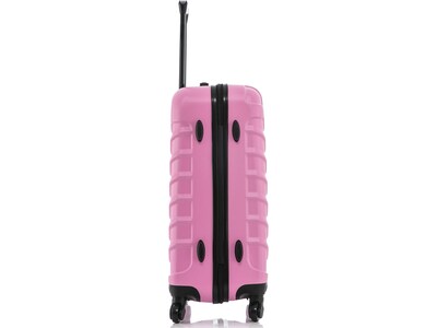 InUSA Endurance 24" Hardside Suitcase, 4-Wheeled Spinner, TSA Checkpoint Friendly, Pink (IUEND00M-PNK)