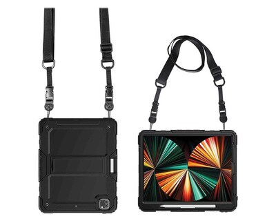 SaharaCase Defense Series Case for Apple iPad Pro 12.9 (4th, 5th, and 6th Gen 2020-2022), Black (TB00037)