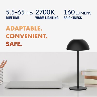 Newhouse Lighting Aurora Cordless and Rechargeable Table Lamp, Black (NHTL-AU-BLK)