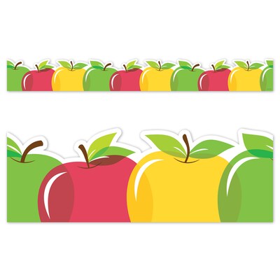Creative Teaching Press EZ Border, 3 x 2, Apple Time Apples, 24/Pack, 3 Packs/Bundle (CTP11070-3)