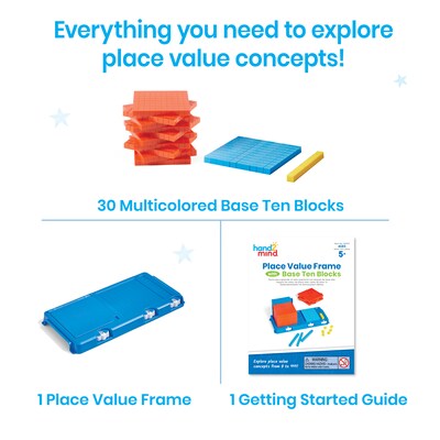 hand2mind Place Value Frame with Base Ten Blocks (96993)
