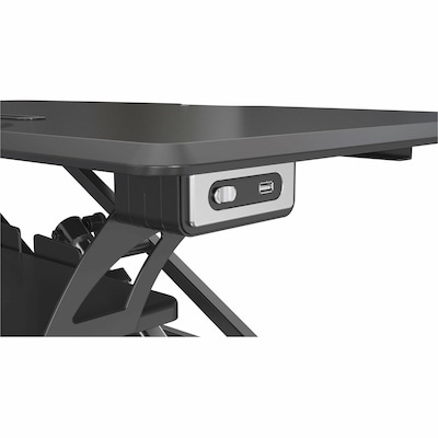 Lorell Adjustable Electric Desk Riser Stand, Up to 47" Monitor, Black (LLR99530)