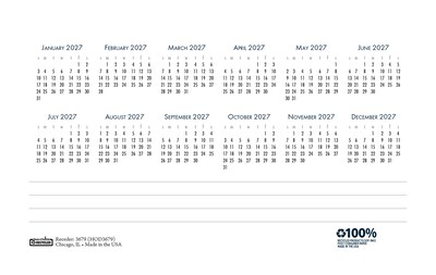 2027 House of Doolittle Bar Harbor 8.5 x 4 Monthly Desk Calendar, Blue (3679-27)