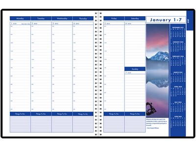 2024 House of Doolittle Earthscapes 8.5 x 11 Weekly & Monthly Planner, Black (27302-24)