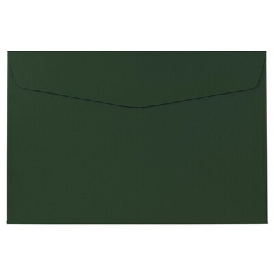 JAM Paper Booklet Envelope, 6 x 9, Dark Green, 50/Pack (263917092I)