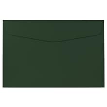 JAM Paper Booklet Envelope, 6 x 9, Dark Green, 50/Pack (263917092I)
