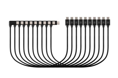 Kensington 12.4 ft. USB C to USB C Charging Cable, Male to Male, Black, 10/Pack (K32302WW)