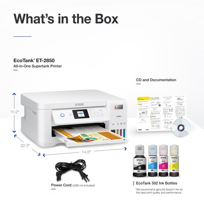 Epson EcoTank Photo ET-8500 C11CJ20201 All-in-One Printer - White