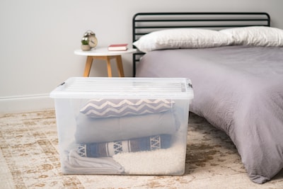 Iris 132 Qt. Latch Lid Storage Box, Clear (100251)