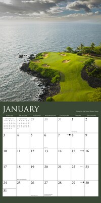 2027 Willow Creek Golf 12" x 12" Monthly Wall Calendar, Assorted Colors (60483)