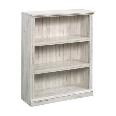 Sauder Select 44H 3-Shelf Bookcase, White Plank (426427)