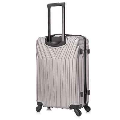 InUSA Vasty 26.37" Hardside Suitcase, 4-Wheeled Spinner, TSA Checkpoint Friendly, Grey (IUVAS00M-GRE)