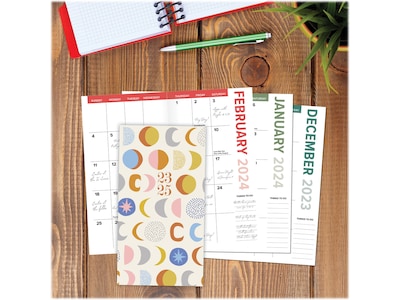 2023-2025 Willow Creek Luna 3.5" x 6.5" Academic Monthly Planner, Paperboard Cover, Multicolor (38659)