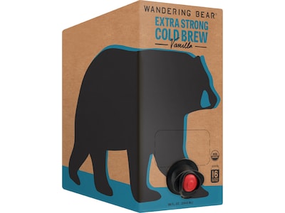 Wandering Bear Vanilla Cold Brew Coffee, 96 oz., 3/Case (WBVN96oz3pak)