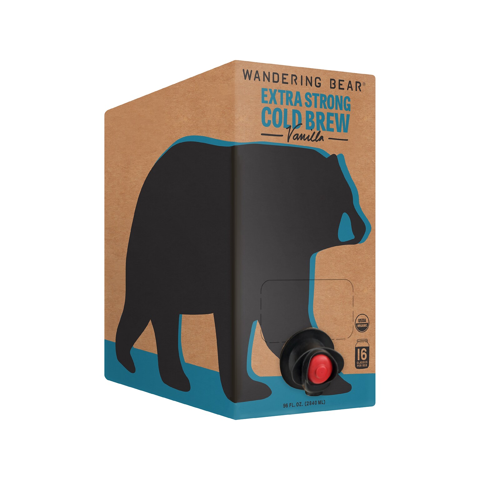 Wandering Bear Vanilla Cold Brew Coffee, 96 oz., 3/Case (WBVN96oz3pak)