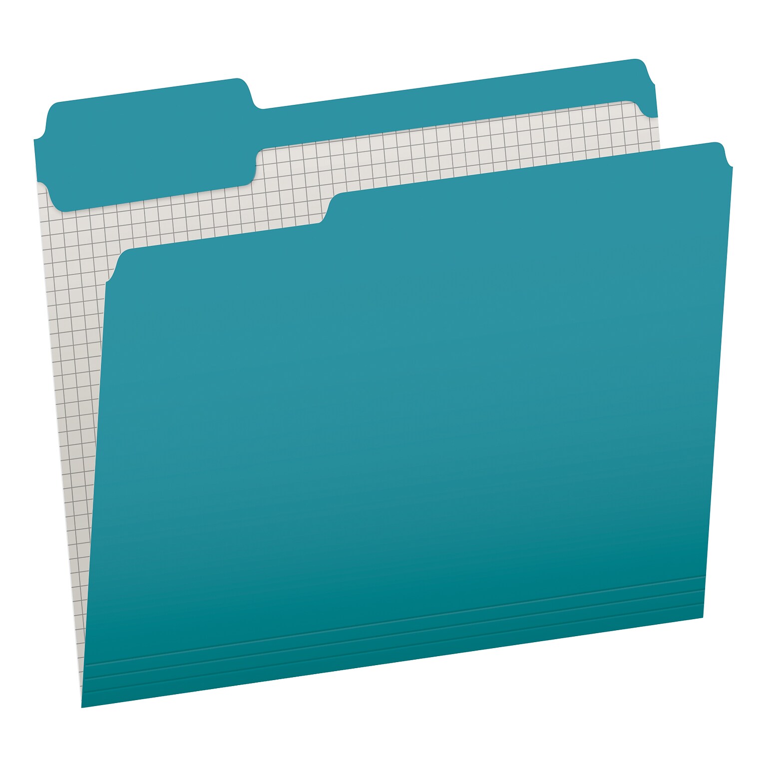Pendaflex Heavy Duty File Folder, 1/3-Cut Tab, Assorted, Letter Size, Teal, 100/Box (1006995)