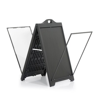 Azar Poster Holder, 26.77 x 44.7, Vertical, A-Frame, Black, Plastic (300244-BLK)