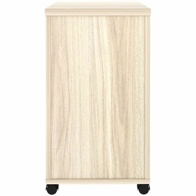 Lorell Essentials 3-Drawer Mobile Pedestal, Letter/Legal Size, Modern Elm/Silver Brush (LLR66328)