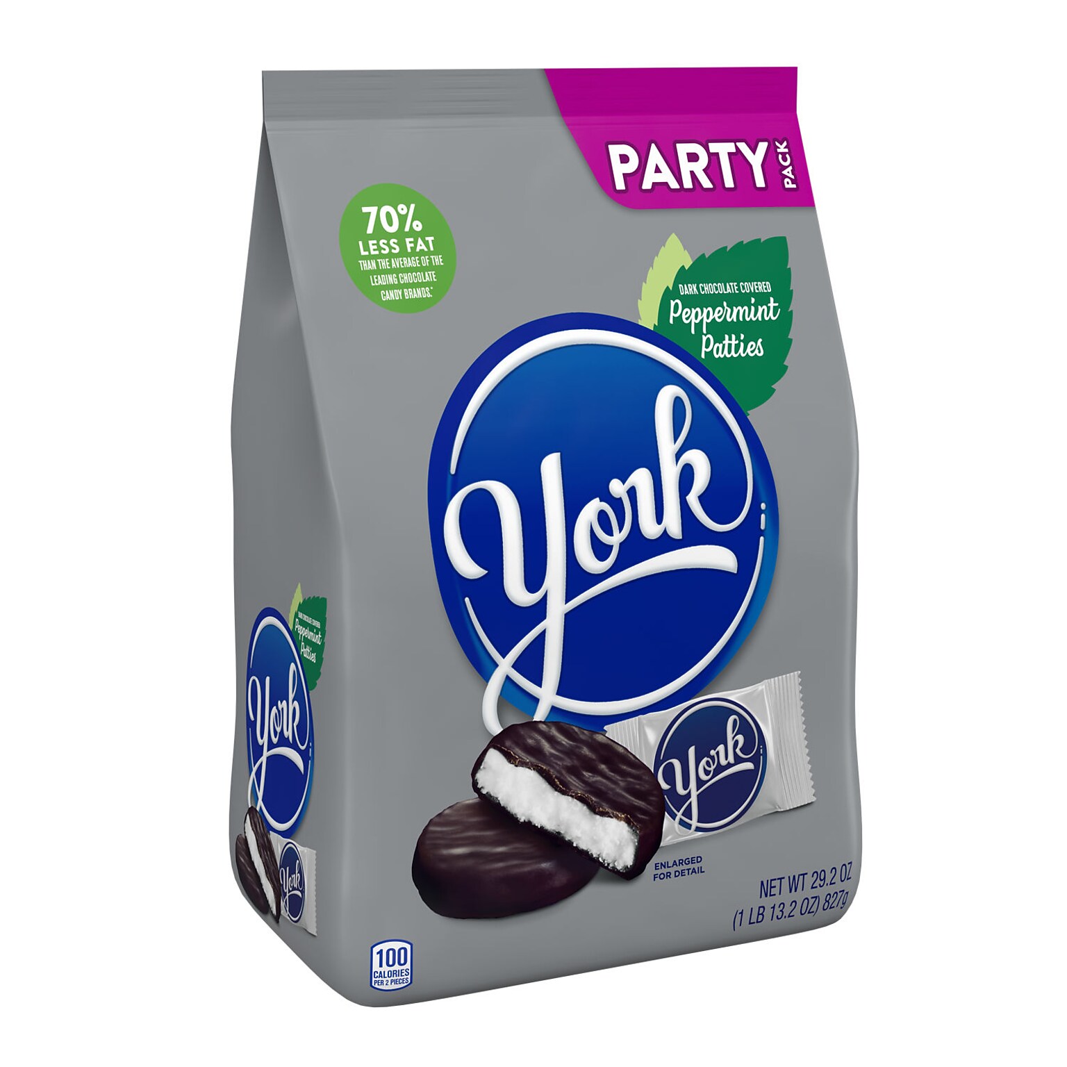 York Peppermint Patties Dark Chocolate Pieces, 29.2 oz. (HEC05811)