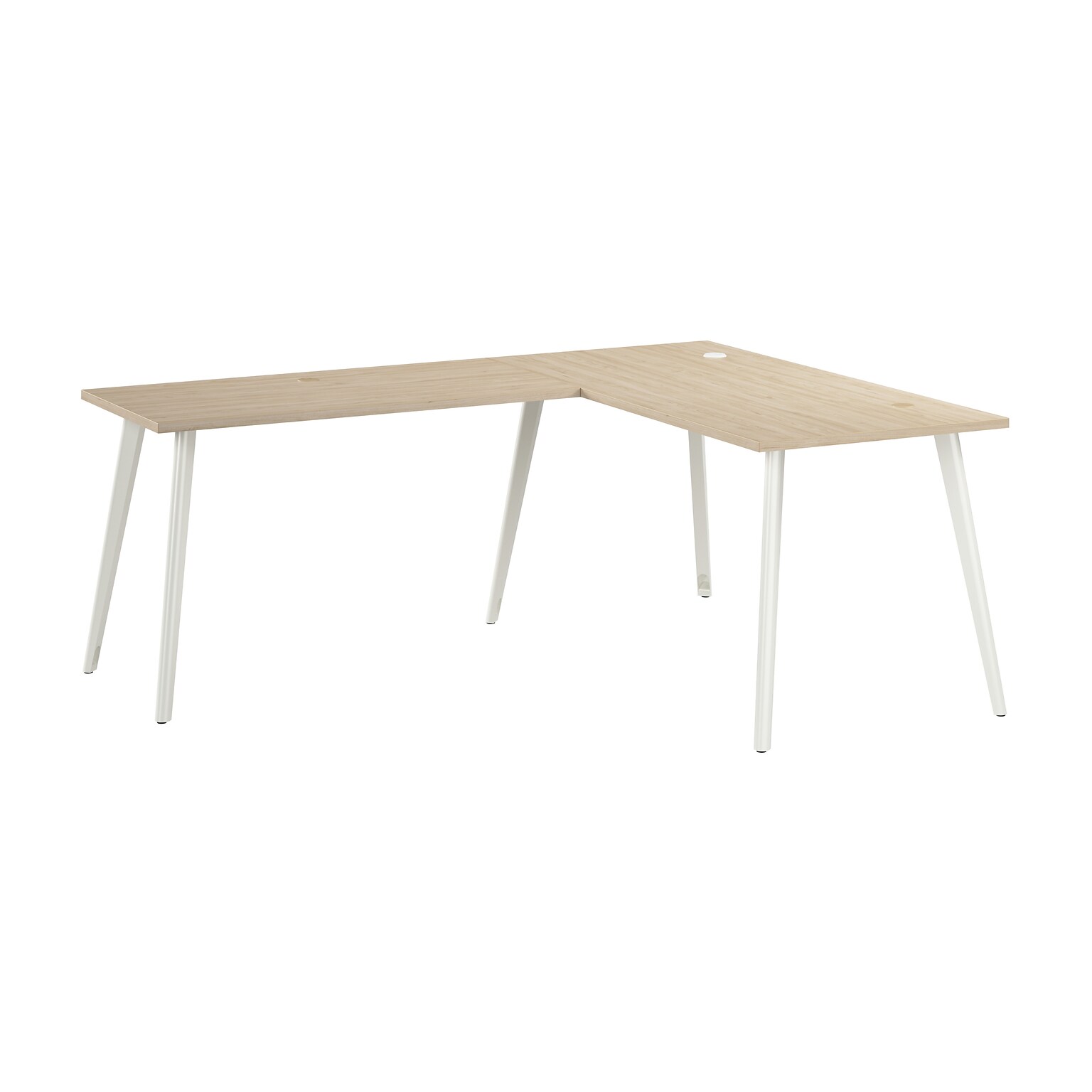 Bush Business Furniture Vista 60W L Shaped Desk, Natural Elm (VST004NE)