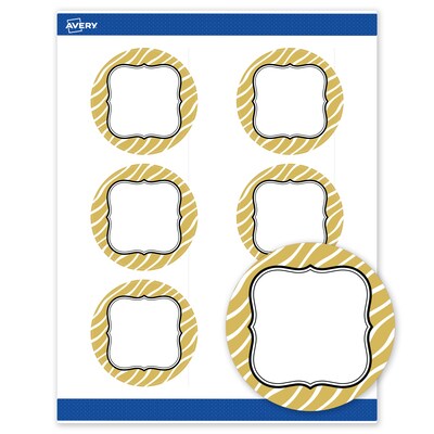 Avery Round Laser/Inkjet Multipurpose Labels, 3 Dia., White, 60/Pack (19479370999)