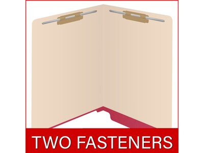 Medical Arts Press Reinforced End Tab File Folder, Straight-Cut, Letter Size, Manila/Red, 50/Box (S-09473-RED)