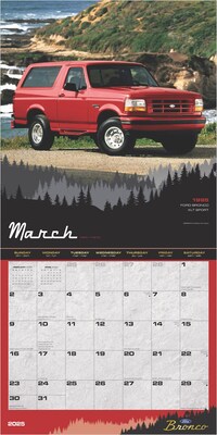 2025 BrownTrout Ford Bronco  12" x 12" Monthly Square Wall Calendar (9781975482978)