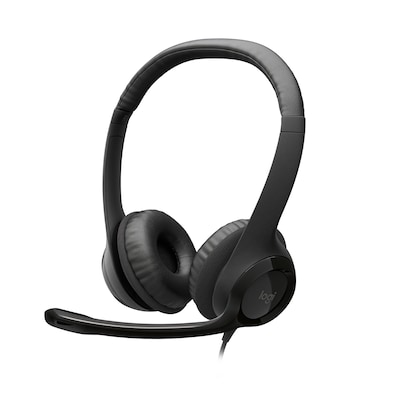 Logitech H390 USB-A Stereo Phone & Computer Headset, Black (981-001575)