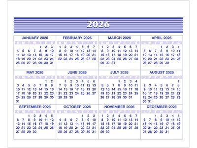 2025 AT-A-GLANCE Flip-A-Week 7" x 5.5" Weekly Desk Calendar Refill, White/Blue (SW705X-50-25)