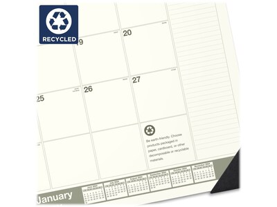 2024 AT-A-GLANCE 22" x 17" Monthly Desk Pad Calendar, White/Black (SK32G-00-24)