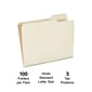 Staples® 30% Recycled File Folders, 1/3-Cut Tab, Letter Size, Manila, 100/Box (ST116822/116822)