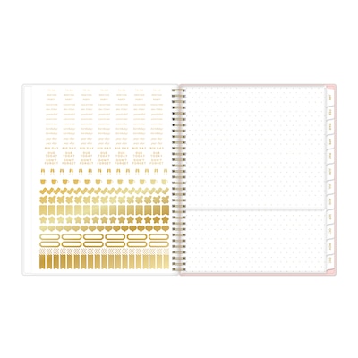 2027 Blue Sky Day Designer Coming Up Roses 8.5" x 11" Calendar Year Weekly & Monthly Planner, Plastic Cover (140092-27)