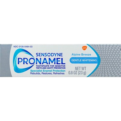 Sensodyne ProNamel Gentle Whitening Toothpaste,  0.8 oz Tube, 12 Tubes/Bag, 12 Bags/Carton
