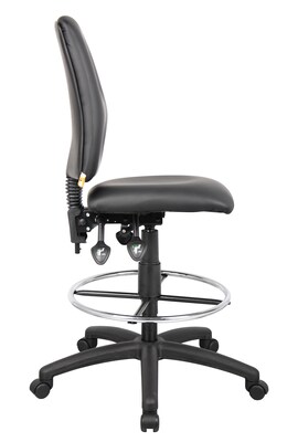 Boss® Multi-Function LeatherPlus Drafting Stool; Black