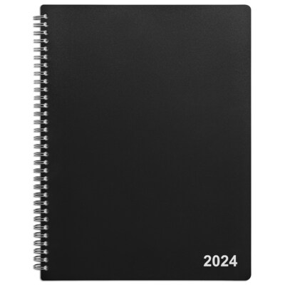 2024 Staples 8 x 11 Weekly & Monthly Appointment Book, Black (ST21488-24)