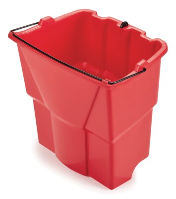 Rubbermaid Executive Series™ WaveBrake® 2.0 Janitorial Dirty Water Bucket, 18 Quart, Red (2064907)