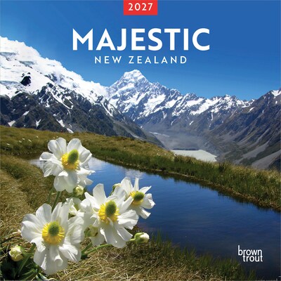 2027 BrownTrout Majestic New Zealand 12 x 12 Monthly Wall Calendar (9347301107283)