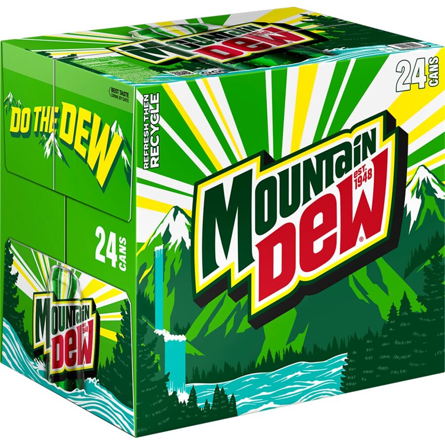 Mountain Dew, 12 oz., 24 Cans/Carton (50005)