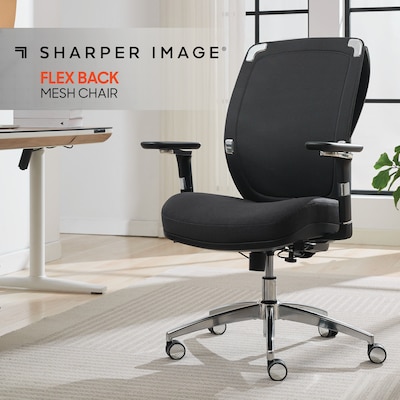 Sharper Image Flex Back Ergonomic Mesh Swivel Task Chair, Dark Gray (60118-DGRY)