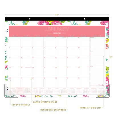 2026 Day Designer for Blue Sky Peyton 22 x 17 Monthly Desk Calendar (103631-26)