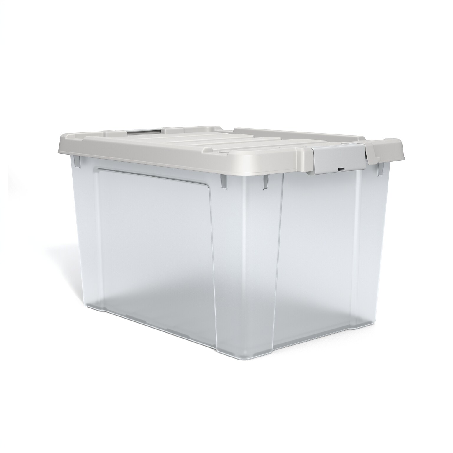 Staples 20 Qt. Latch Lid Storage Bin, Clear (270018/250296)
