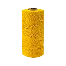 Mutual Industries Nylon Braided Mason Twine, 0.06 x 1000 ft., Glo Yellow, 4/Pack (14662-138-1000)