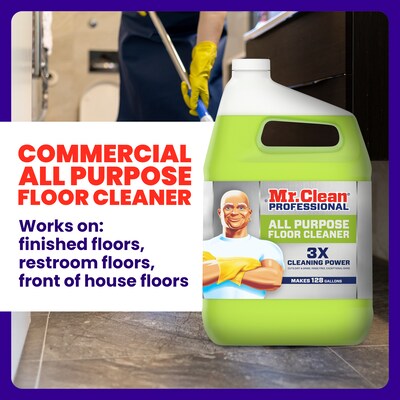 Mr. Clean Professional All Purpose Floor Cleaner, Lemon Scent, 1 Gallon, 3/Carton (PGC02621)